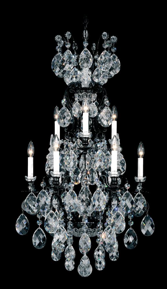 Renaissance 10 Light 120V Chandelier in Black with Crystals from Swarovski®