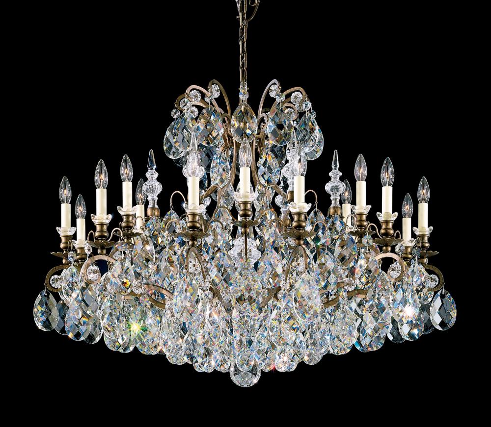 Renaissance 19 Light 120V Chandelier in Black with Crystals from Swarovski®