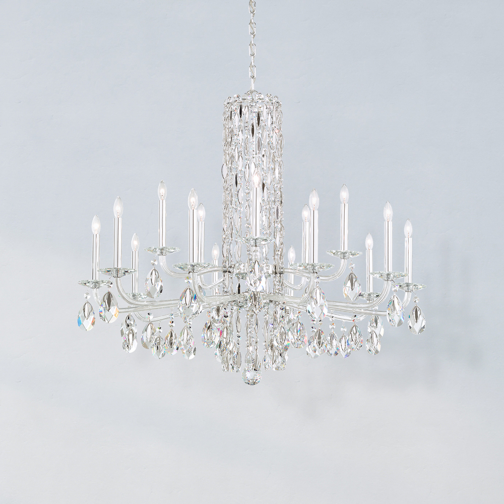 Siena 15 Light 120V Chandelier in Heirloom Gold with Radiance Crystal