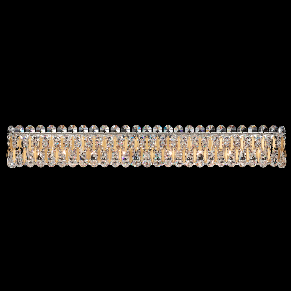 Sarella 8 Light 120V Bath Vanity & Wall Light in Polished Stainless Steel with Radiance Crystal