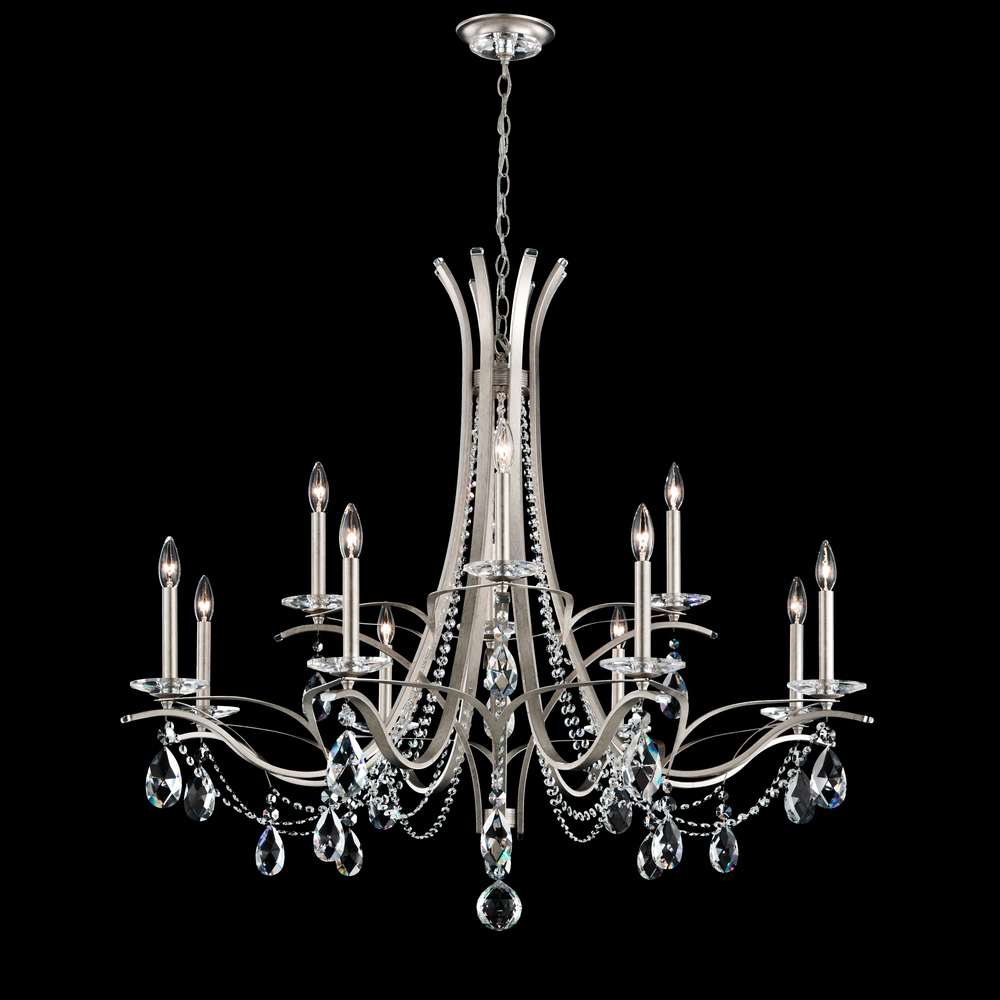 Vesca 12 Light 120V Chandelier in Etruscan Gold with Radiance Crystal