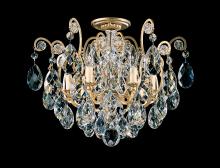 Schonbek 1870 3784-26 - Renaissance 6 Light 120V Semi-Flush Mount in French Gold with Heritage Handcut Crystal