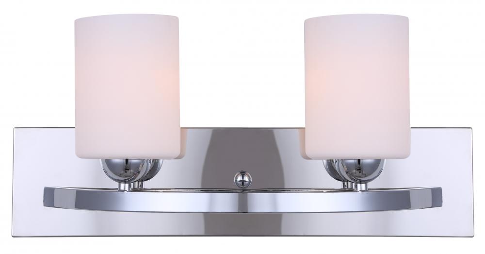 Hampton, 2 Lt Vanity, Flat Opal Glass, 100W Type A, 18" x 8 1/2" x 6 1/2"