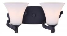 Canarm IVL587A02RA - RUE, IVL587A02RA, 2 Lt Vanity, Flat Opal Glass, 100W Type A, Easy Connect Included