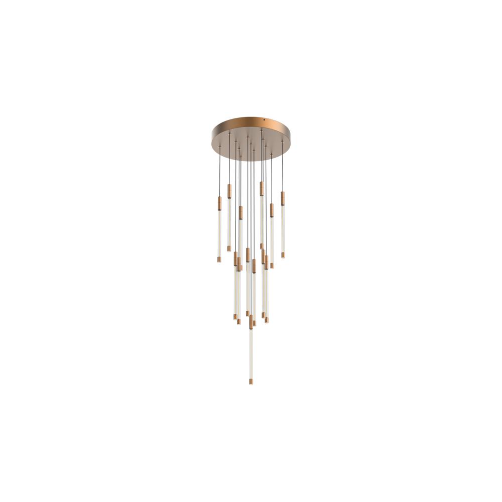 Motif 13-in Brushed Gold LED Multi Pendant