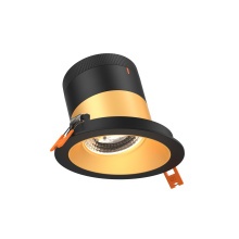 Dals RC04-CC-35-SLGD-TBK - 4in Modular Downlight, 5CCT, 35 degree Beam Angle, Slope Ceiling, Gold, Black Trim