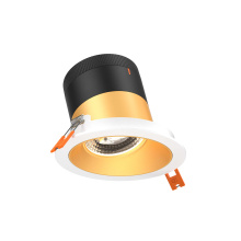 Dals RC04-CC-35-SLGD-TWH - 4in Modular Downlight, 5CCT, 35 degree Beam Angle, Slope Ceiling, Gold, White Trim