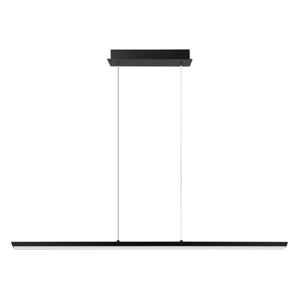 1 LT LED Linear Pendant w/ Matte Black Finish & White Acrylic Diffuser