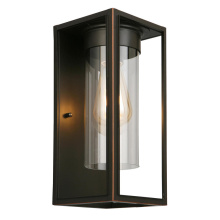 Eglo Canada 203029A - 1 LT Outdoor Wall Light w/ Oil Rubbed Bronze Finish & Clear Glass Shade