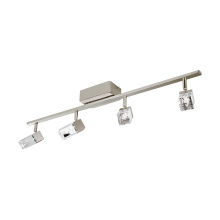 Eglo Canada 203186A - 4 LT Integrated LED Fixed Track Light w/ Matte Nickel Finish & Clear Adjustable Lamp Heads