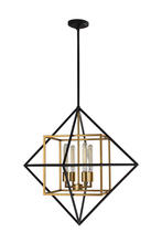 Eglo Canada 204683A - 4 LT Open Frame Geometric Pendant w/ an  Antique Gold & Black Finish